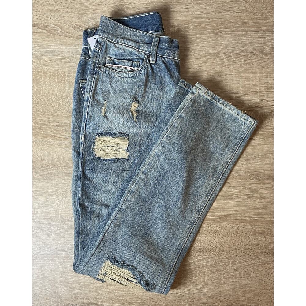 Sun + Stone Men's 30x32 Union Slim-Fit Distressed Denim Jeans Vintage Wash NEW